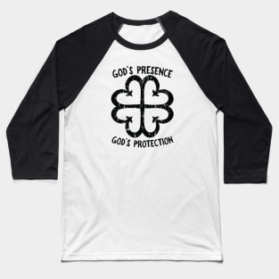 African Adinkra Symbol "God's Protection, God's Presence" Black. Baseball T-Shirt